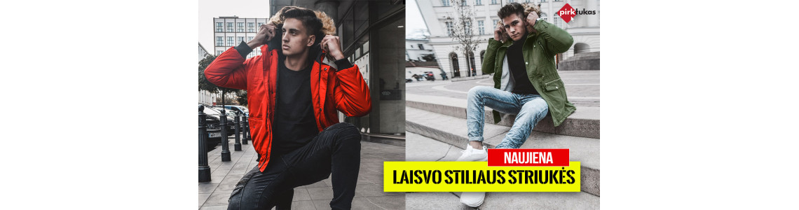 Vyriškos plačios - laisvo stiliaus striukės Vyriškos plačios - laisvo stiliaus striukės